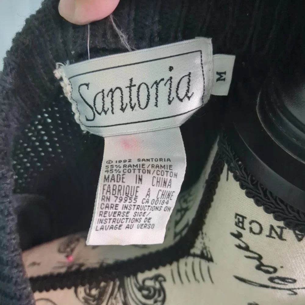 Santoria VTG 90s Colorful Tribal Button Up Oversized Cardigan Sweater medium